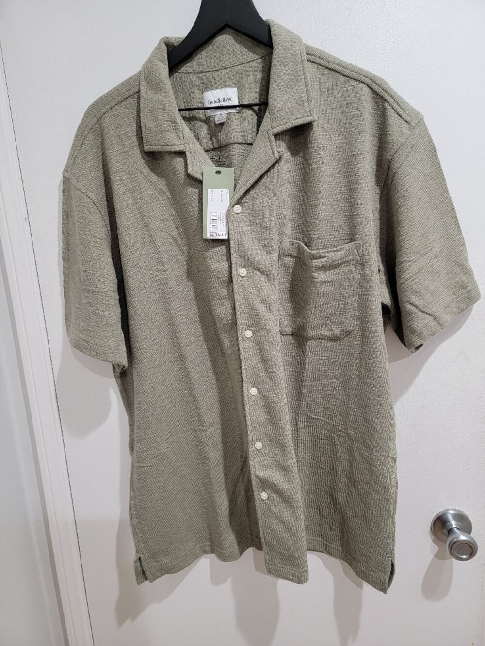Men's Short Sleeve Knit Camp Shirt - Goodfellow & Co™ Green XLT